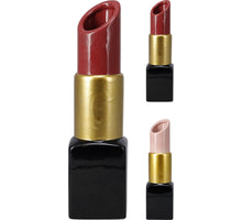 LIPPENSTIFT VAAS KERAMIEK D7,5 H28CM 2 ASSORTIE KLEUREN ROZE/ROOD