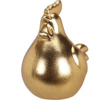 CHICKEN POLY 10X7.5X10.5CM GOLD