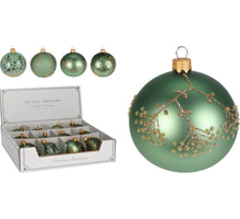 KERSTBAL D6 CM GROEN 4 ASSORTIE DANDELION