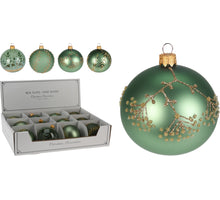 KERSTBAL D8 CM GROEN 4 ASSORTIE DANDELION