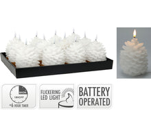 LEDKAARS DENNENAPPEL D10 H13CM WIT EXCL. 2X AA BATTERIJ / TIMER
