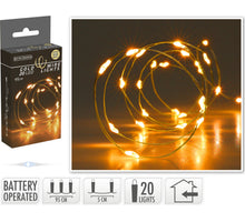LED INDOOR GOUDDRAAD 20L/95CM LED EXTRA WARM WIT - WERKT OP 2XAA