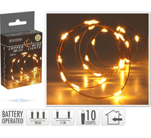 LED INDOOR KOPERDRAAD 10L/90CM LED EXTRA WARM WIT - INCL 2x KNOOPCELBATTERIJ