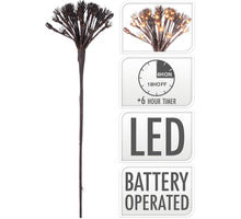BERENKLAUW KUNST 75CM 25LED BRUIN 2xAA