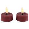 LED theelicht smelt oud roze set/2 met timer (incl batterijen)