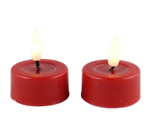 LED Teelicht schmelzen rot Set/2 mit Timer (inkl. Batterien)