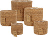 MANDENSET ZEEGRAS SET VAN 5 STUKS NATUREL D20/12 H18/10cm
