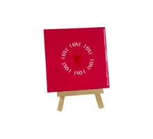 Tegeltje - Love love love - 11x11cm
