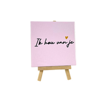 Tegeltje - Ik hou van je - 11x11cm