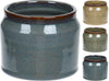 Flowerpot Reactive Glass D11 H9cm 3 Assorted
