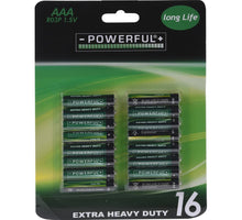 BATTERIJEN AAA 16 STUKS OP KAART