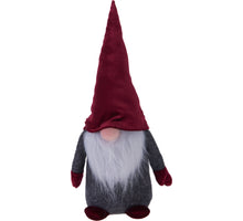 GNOME STAAND GRIJS/ROOD 17X11X35CM