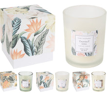 GEURKAARS IN GLAS BLOEMEN PRINT D8 H10CM 3 ASSORTIE