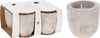 SET VAN 4 CITRONELLA KAARS IN CEMENTEN POT H5,7 D5,5CM