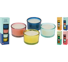 GEURKAARS IN GLAS SET4 D5 H3CM 4 ASSORTIE GEUR