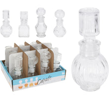FLES MET STOP HELDER GLAS 4 ASSORTIE DESIGNS D5 H11,2CM