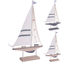 ZEILBOOT HOUT 42x8x62CM 2ASSORITE