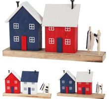 Wooden houses 20x10cm 2 asse