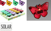 SOLAR LIGHT VLINDER 9X9X8,5CM 4 ASSORTIE KLEUREN IN DISPLAY
