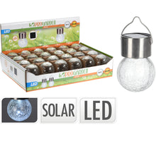 SOLAR GLASS BALL LED D6 H9/12CM WARM WHITE