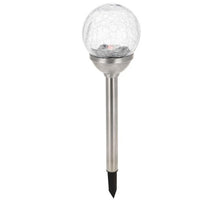 SOLARLAMP MET GLAZEN BOL D11 H36CM