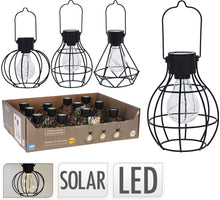 SOLAR LANTAARN METAAL 3 ASSORTIE 13X13X16CM