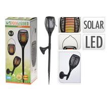 SOLAR FAKKEL ZWART FLAME LED D12 H78CM (3in1)