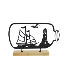 Statue pine wood 28x4.5x18cm FSC 100% Natural/Black