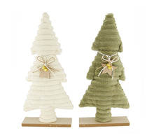 Statue tree plywood with fabric 18x5x38.5cm 2 mixed