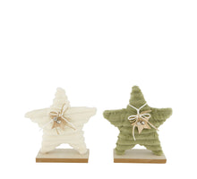 Statue star plywood with fabric 17x6x18.5cm FSC 100% 2 Mixed