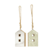 Hanger house mdf 4.5x2.8x7.8cm 2 Mixed grey FSC 100%