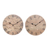 Houten wandklok 2 assortie 34,5x3cm