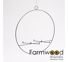 RING 3MM HANG D 40 CM ZWART 6X SCHROEF