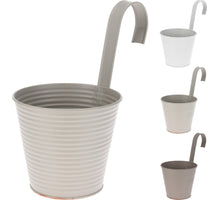 PLANTENBAK HANGER ZINK D14 H24CM 3 ASSORTIE KLEUREN