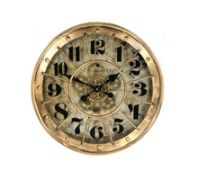 Clock Gear Ø60cm Ant.gold/White