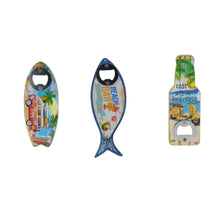 Fles Opener MDF met magneet 3 assortie ''Zomer''
