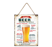 Wall Hanger Metal Beer 30x40cm