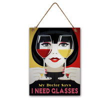 Wall Hanger Metal I need glasses 30x40cm
