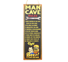 Wall Hanger Metal Mancave Rules 20x60cm