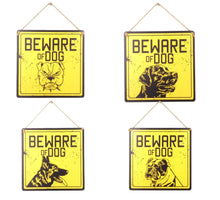 Wall Hanger Metal Beware of the Dog Mix/4 30x30cm