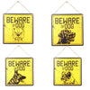 Wall Hanger Metal Beware of the Dog Mix/4 30x30cm