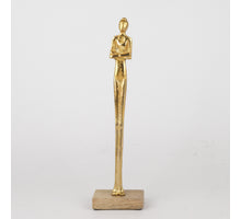 Figurine Aluminum Gold H:38cm