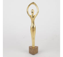 Figurine Aluminum Gold H:34cm