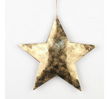Star Metal Hanging Brass Gold 15x15cm