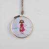 Circle with print Metal Hanging 12,5cm