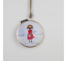 Circle with print Metal Hanging 10,5cm