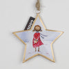 Star with print Metal Hanging 11cm