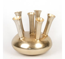 Trompetenvase Aluminium Gold 33x33x30cm