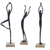 Aluminium Sculpture Black Lady 50x17cm Mix of 3