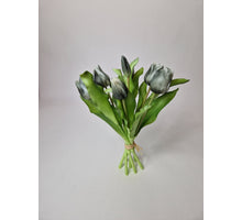 Real Touch Tulip Bundle x7 L30cm Black